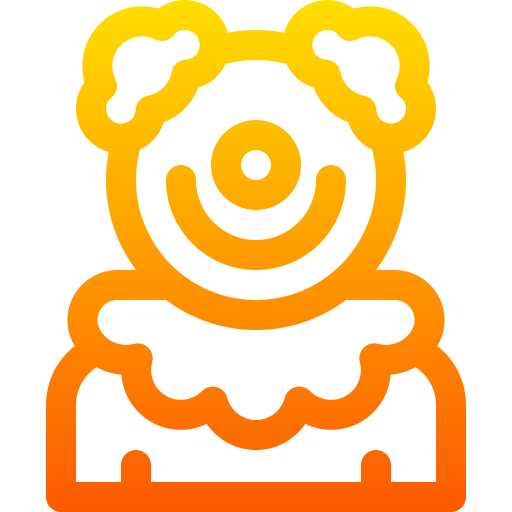 Clown Basic Gradient Lineal color icon