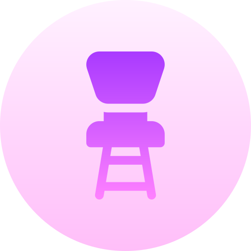 바 의자 Basic Gradient Circular icon