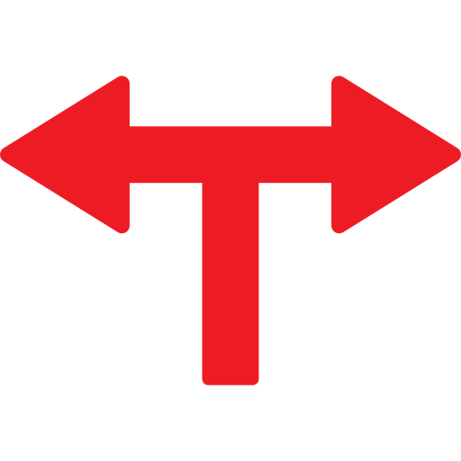 T junction Generic Flat icon