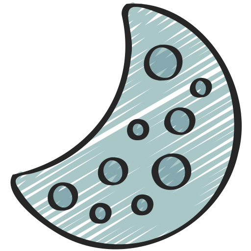 Crescent moon Juicy Fish Sketchy icon