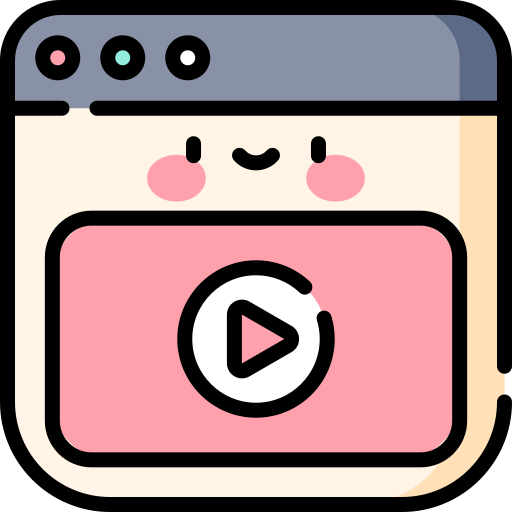 lecteur vidéo Kawaii Lineal color Icône