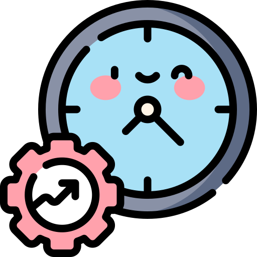 Time management Kawaii Lineal color icon
