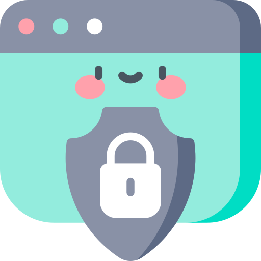 Web security Kawaii Flat icon