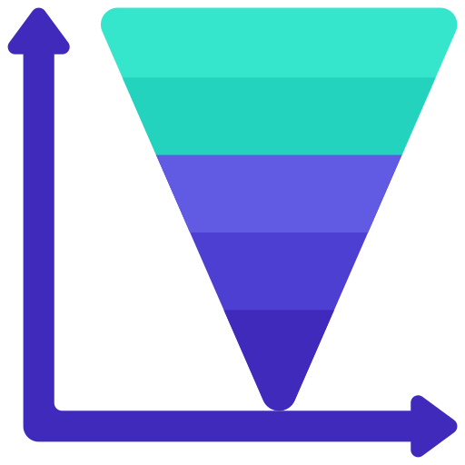gráfico piramidal Juicy Fish Flat icono