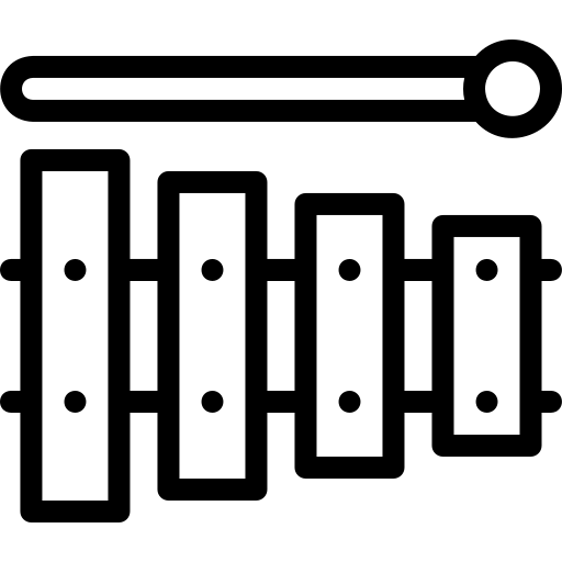 xylofoon Detailed Mixed Lineal icoon