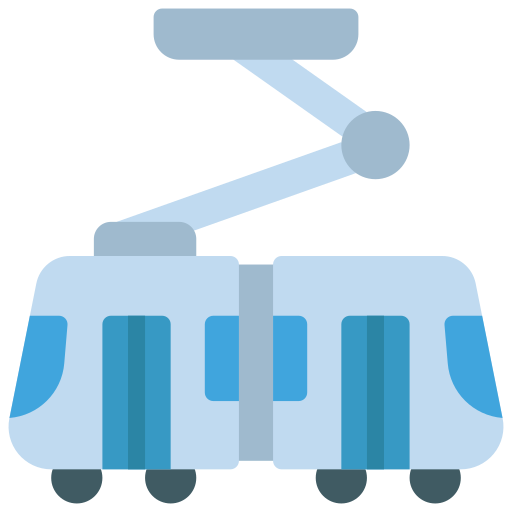 Electric train Juicy Fish Flat icon