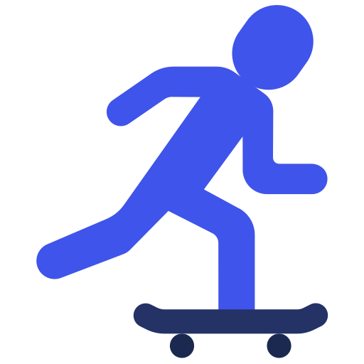 Skateboarding Juicy Fish Flat icon