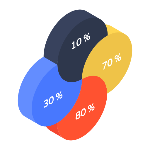 gráfico de crescimento Generic Isometric Ícone