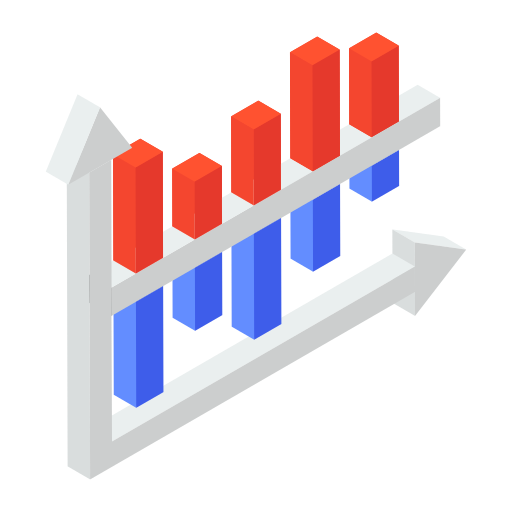 Frequency graph Generic Isometric icon