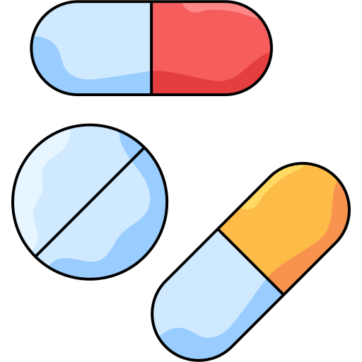 pilules Generic Thin Outline Color Icône