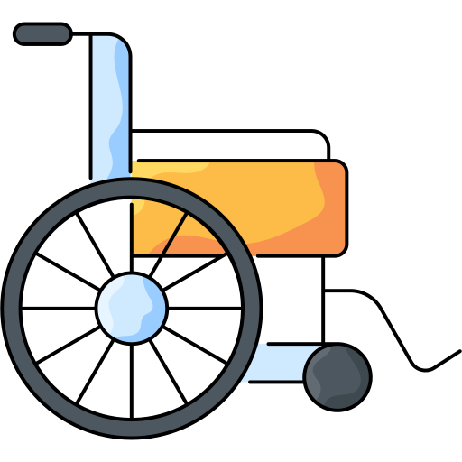 車椅子 Generic Thin Outline Color icon