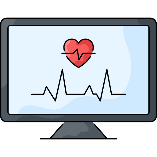 monitoreo cardíaco Generic Thin Outline Color icono