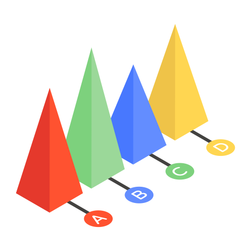 Pyramid chart Generic Isometric icon