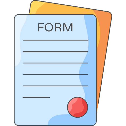formulario de inscripción Generic Thin Outline Color icono