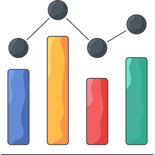 gráfico de barras Generic Thin Outline Color icono