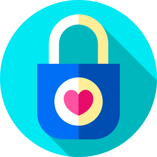 Padlock Flat Circular Flat icon