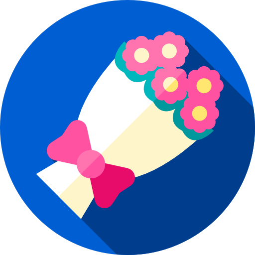 Bouquet Flat Circular Flat icon