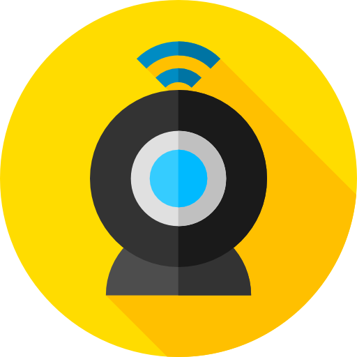 Webcam Flat Circular Flat icon