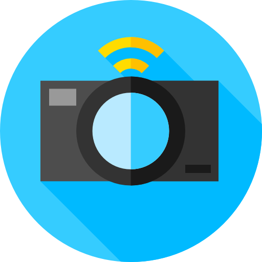 Photo camera Flat Circular Flat icon