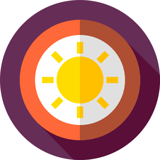 energia solare Flat Circular Flat icona