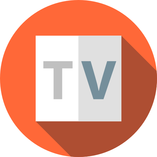 telewizja Flat Circular Flat ikona