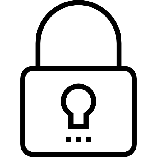 vorhängeschloss Prosymbols Lineal icon