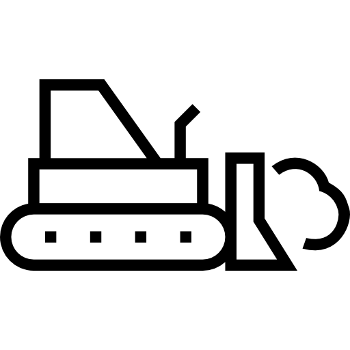 Bulldozer Prosymbols Lineal icon