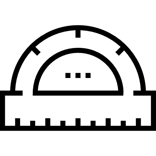 Protractor Prosymbols Lineal icon