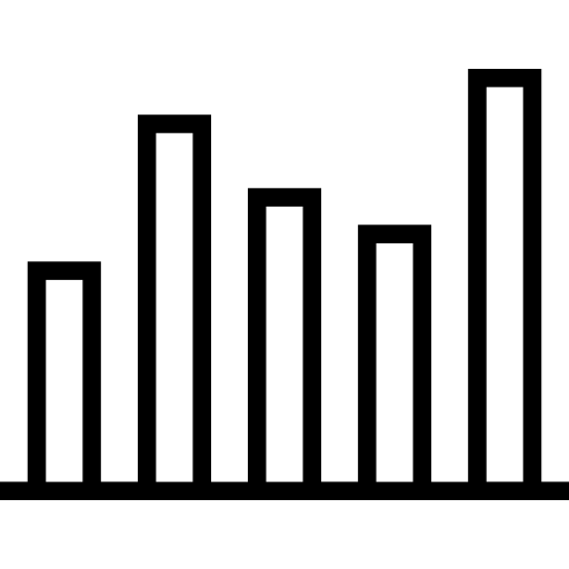 grafico a barre Prosymbols Lineal icona