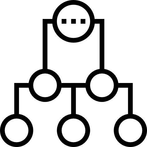 hiërarchische structuur Prosymbols Lineal icoon