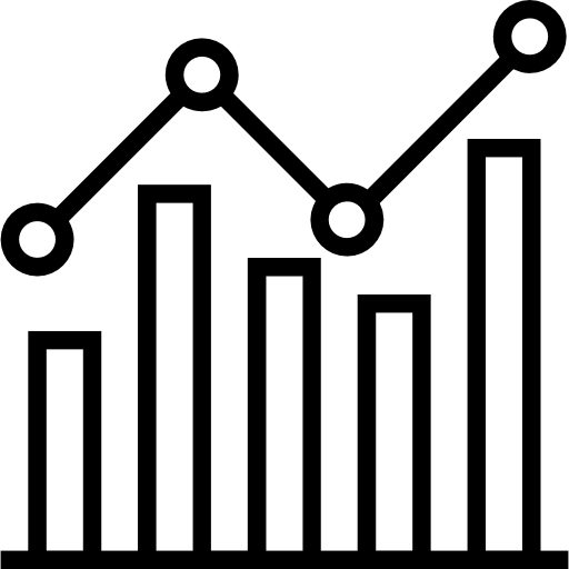 wykres słupkowy Prosymbols Lineal ikona