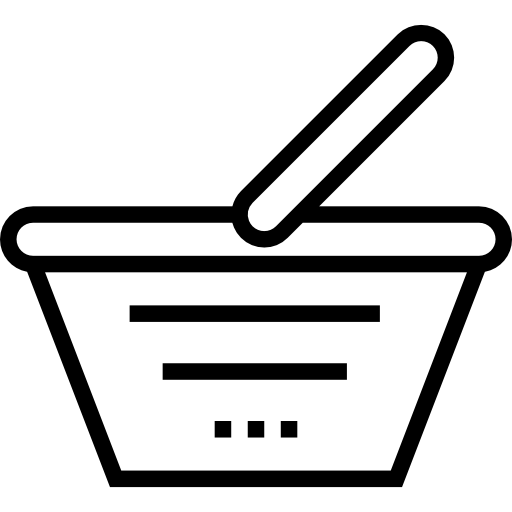 einkaufskorb Prosymbols Lineal icon