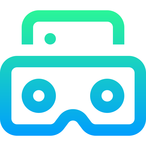 Virtual reality Super Basic Straight Gradient icon