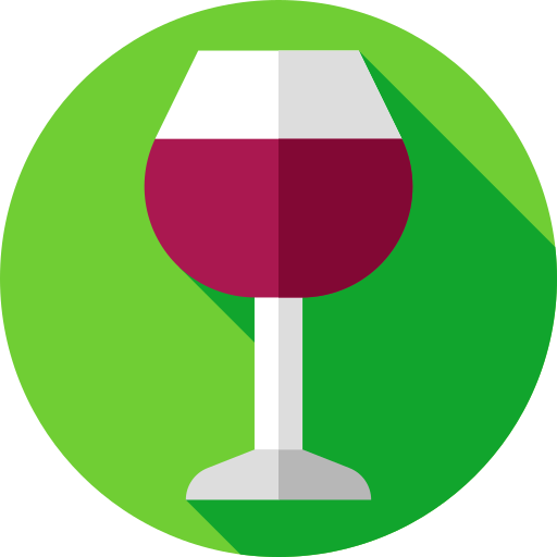 와인 Flat Circular Flat icon