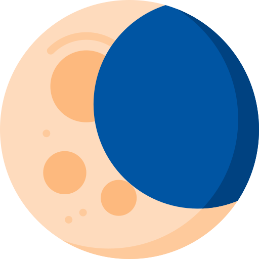 afnemende maan Special Flat icoon