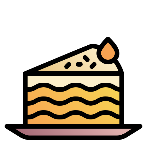 pezzo di torta Fatima Lineal Color icona