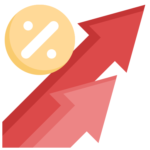 Interest rate Surang Flat icon