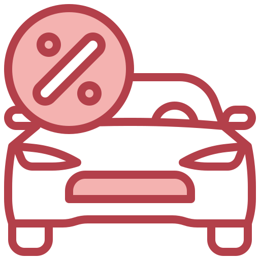 Car loan Surang Red icon