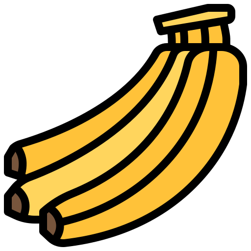 banana Surang Lineal Color Ícone
