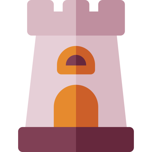 torre Basic Rounded Flat icono