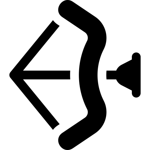 tir à l'arc Basic Rounded Filled Icône