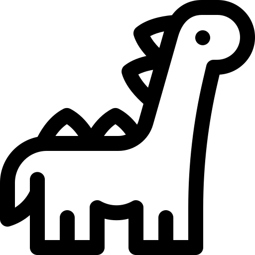 dinosaure Basic Rounded Lineal Icône