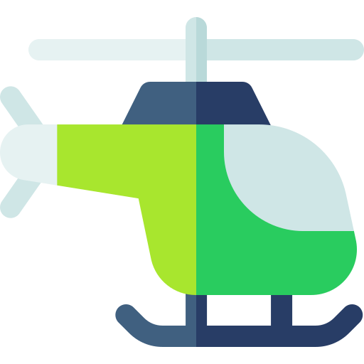 helicóptero Basic Rounded Flat icono