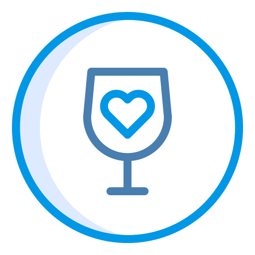 와인 잔 Generic Blue icon