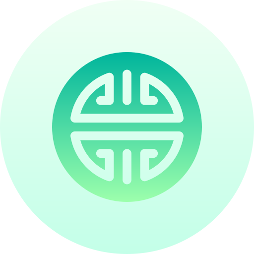 simbolo cinese Basic Gradient Circular icona