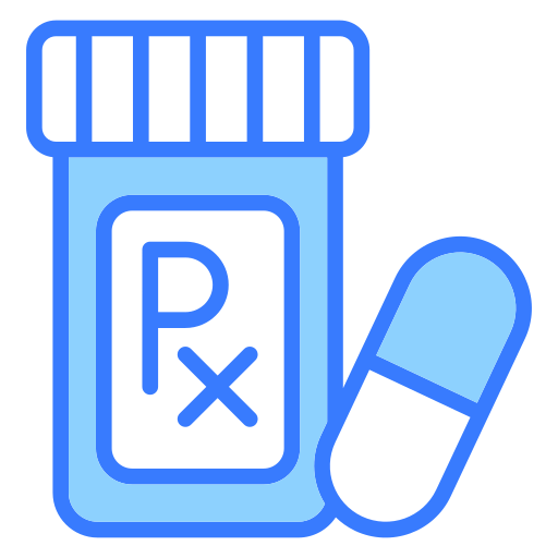 frasco de pastillas Generic Blue icono