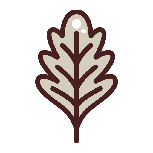 참나무 잎 Generic Outline Color icon