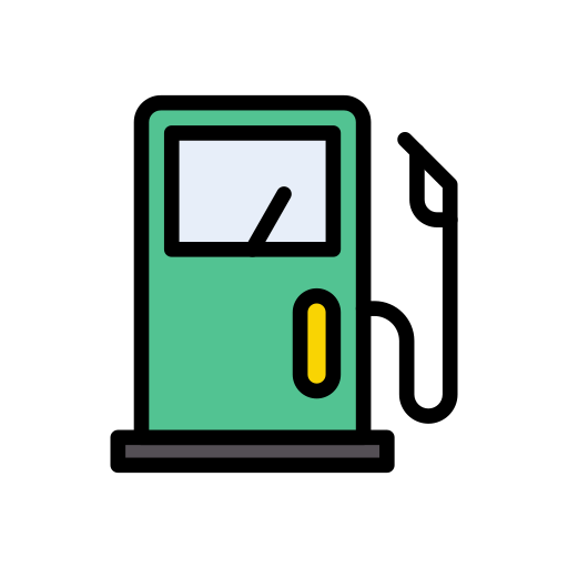 Fuel station Vector Stall Lineal Color icon