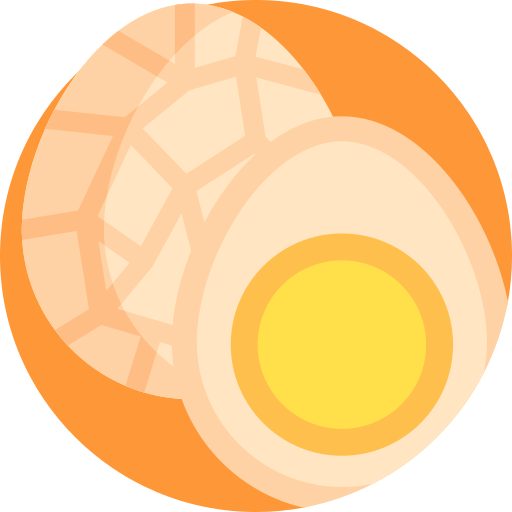 huevo de té Detailed Flat Circular Flat icono