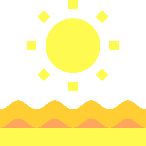 zonsondergang Basic Sheer Flat icoon